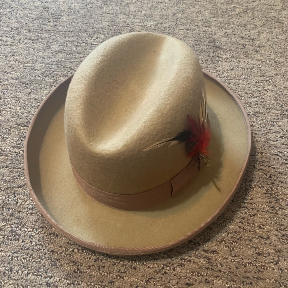 Tan Stacy Adams men’s Godfather hat